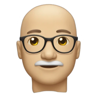 Gay latino kissing white bald man with glasses sticker