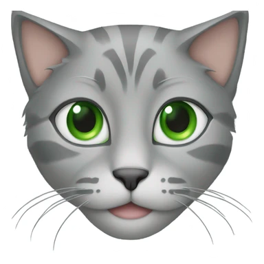 Gray gutter cat with green eyes sticker