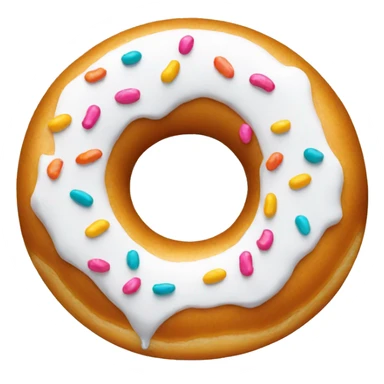 White Glazed Donut sticker