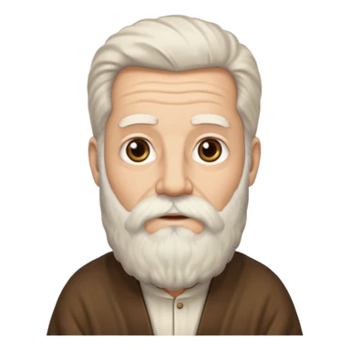 abraham from the bible, long beard sticker