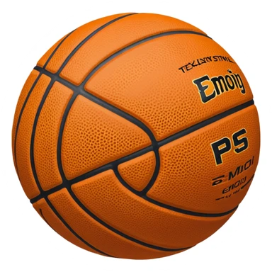 Crea un balón de basket negro con rayas blancas sticker