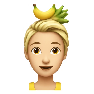Fille  avec un chignon banane  sticker