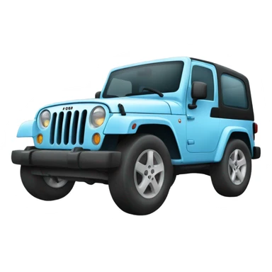 Light blue jeep car sticker