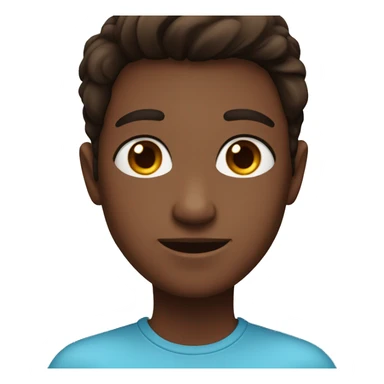 Brown hair with blue eyes girl with a man with brown skin and black hair with brown eye  sticker