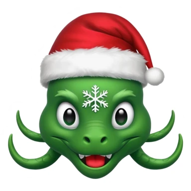 hydra, christmas hat sticker