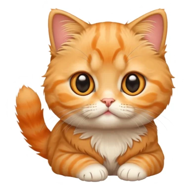 Scottish fold orange kitten sticker