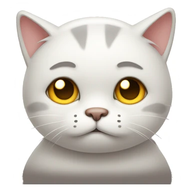 sad cat with 9-5 job sticker