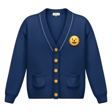 navy simple cardigan without emoji  sticker