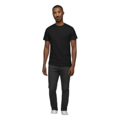 black round neck t-shirt sticker