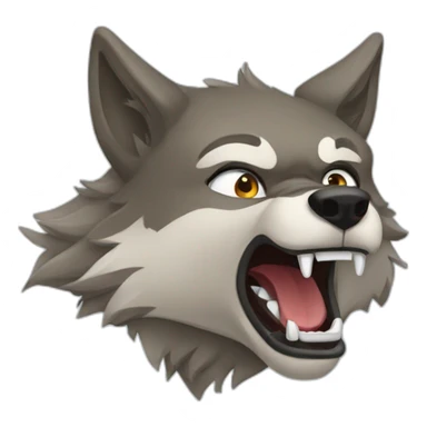 female wolf growling sticker