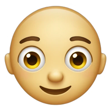 wide eyed awkward smile sticker