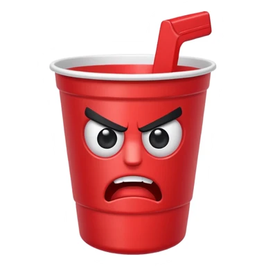 Angry red solo cup sticker