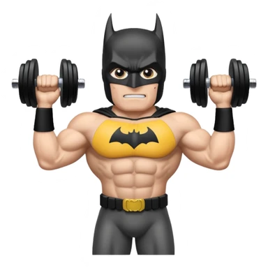 Batman lift dumbbell sticker