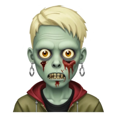 zombie add some rapper earings sticker