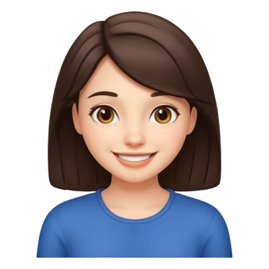 Cute brunette girl sticker