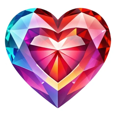 Sparkling gem heart sticker