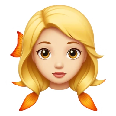 A girl-fish species sticker