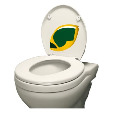 Green bay packers on a toilet sticker