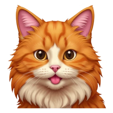 um gato laranja curioso mostrando a lingua sticker