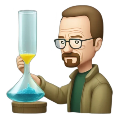 walter white making glass with jesse pinkman sticker