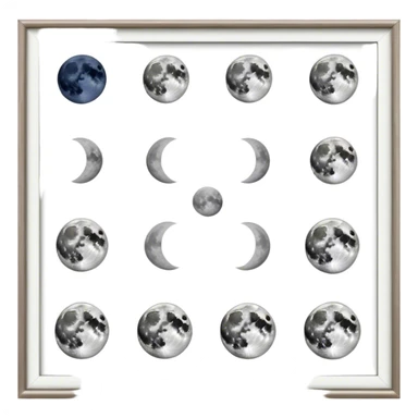 Mass media: different phases of the moon ￼ sticker