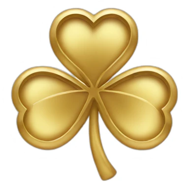 gold outline-clover sticker