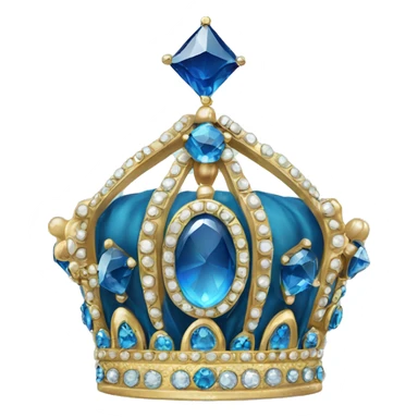 empress crown with blue diamonds and jewels  sticker