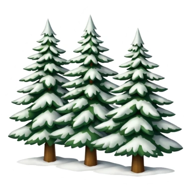 10 Snowy Fraser fir trees sticker