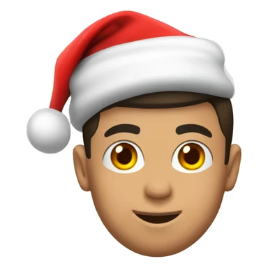 cristiano ronaldo with santa hat sticker