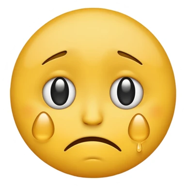 Emoji face trying not to cry sticker
