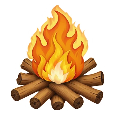 Campfire and wool felt texture sticker