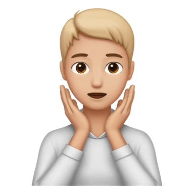 Person holding their neck with both hands sticker