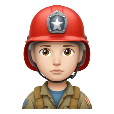 make a brave US soldier with white and natural skin like a human sticker