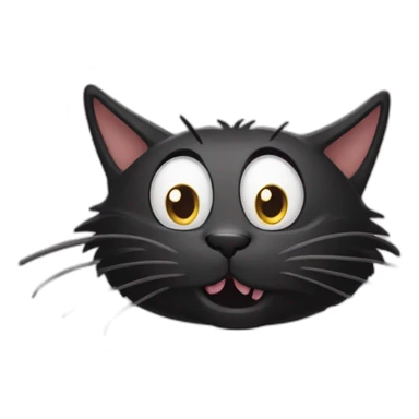 Dizzy Black cat sticker