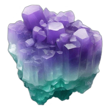 Fluorite crystal cluster sticker