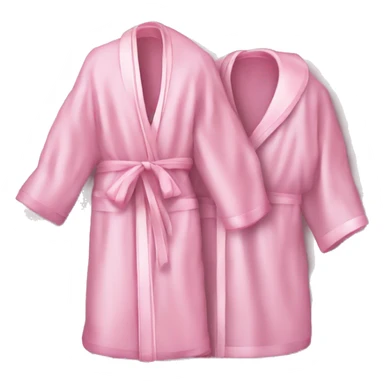 Light pink silk slippers and robe sticker