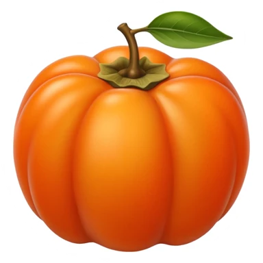persimmon fruit smooth no parts on skin sticker