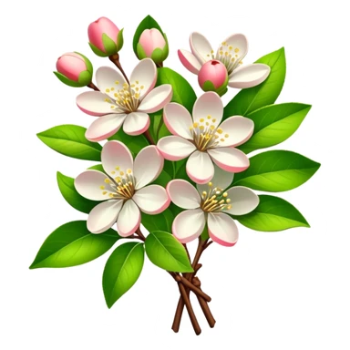 bouquet Apple blossom, luxuriant, stem, leaf, bud sticker