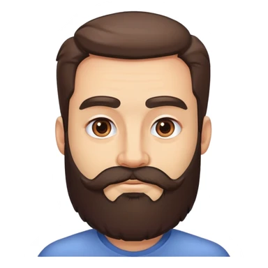 man with thick beard and very bushy prominent eyebrows sticker