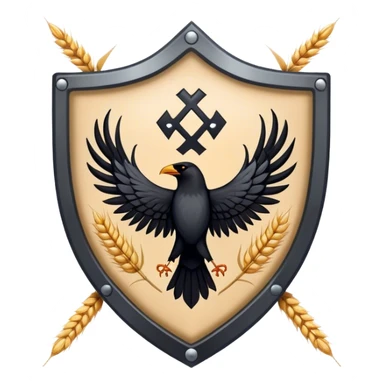 weat and crow runic blason shield sticker