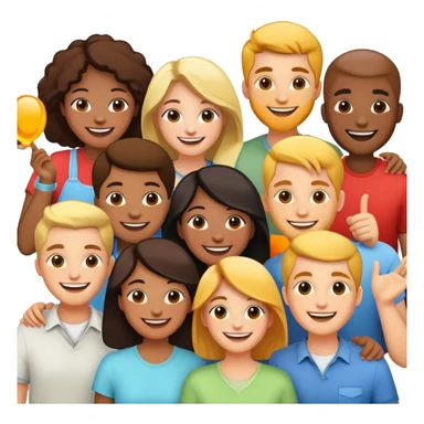 Facebook group with multiple people sticker