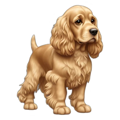 Dog-golden-english-cocker-spaniel-full-body-standing sticker