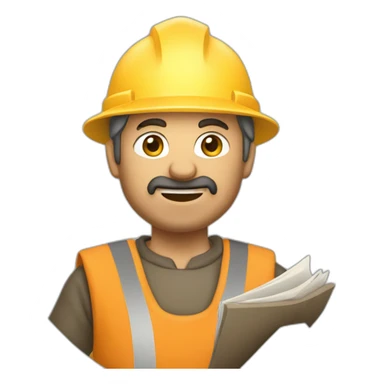 medieval architect in action, planning a building construction sticker