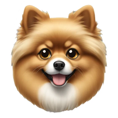Black, tan and white pomeranian sticker