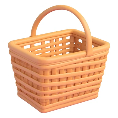 wicker basket, 3D, luxury style, elegant, no text sticker