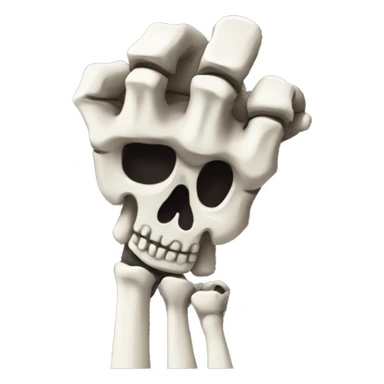 Skeleton fist w only middle finger upright  sticker