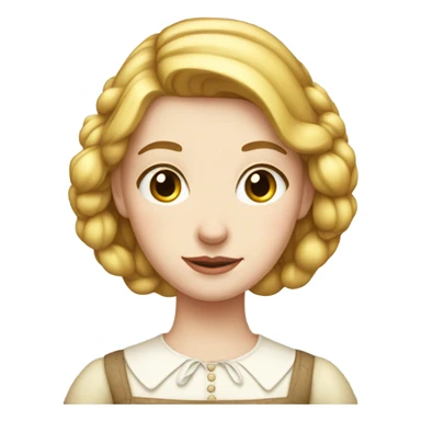 Pale Milkmaid dress girl portrait  sticker