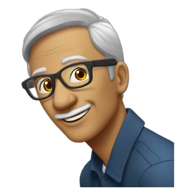 Emijis avec des lunettes étant sérieux sticker