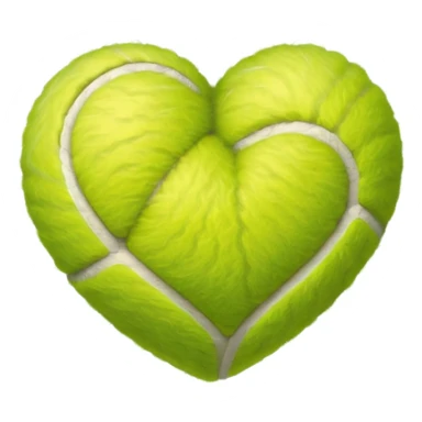 tennis shape heart sticker