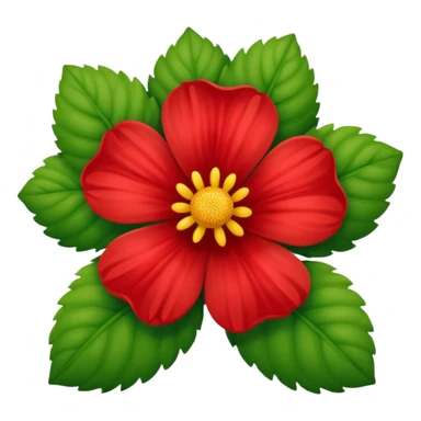 Broto de planta de flor vermelha sticker